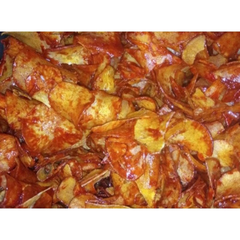 

cemilan keripik singkong pedas