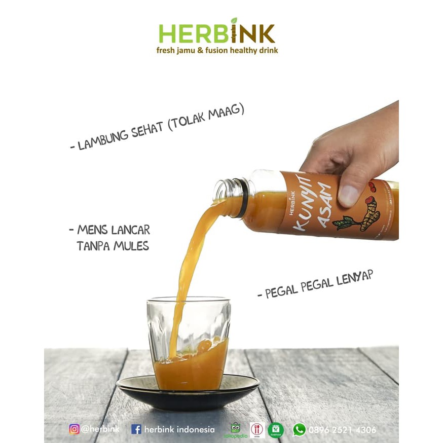 

Jamu Kunyit Asam HERBINK 500ML Minuman Sehat Herbal haid Lancar