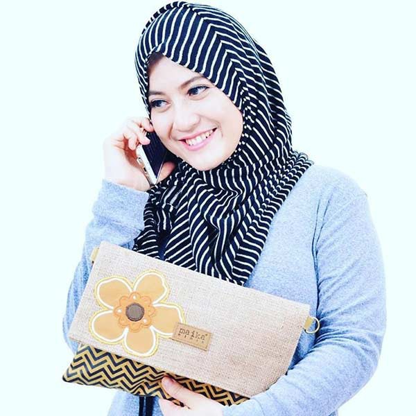 Tas Kanvas Clutch Maika etnik RONU untuk Wanita