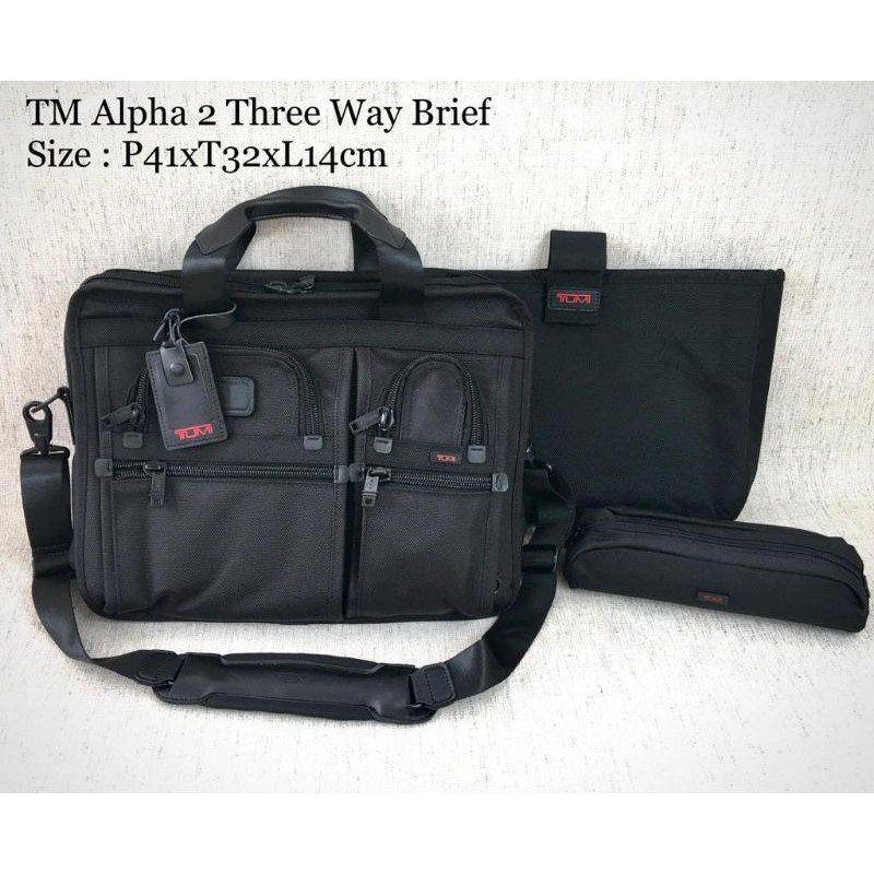 Tumi Alpha 2 Three Way Brief alpha bravo original authentic asli