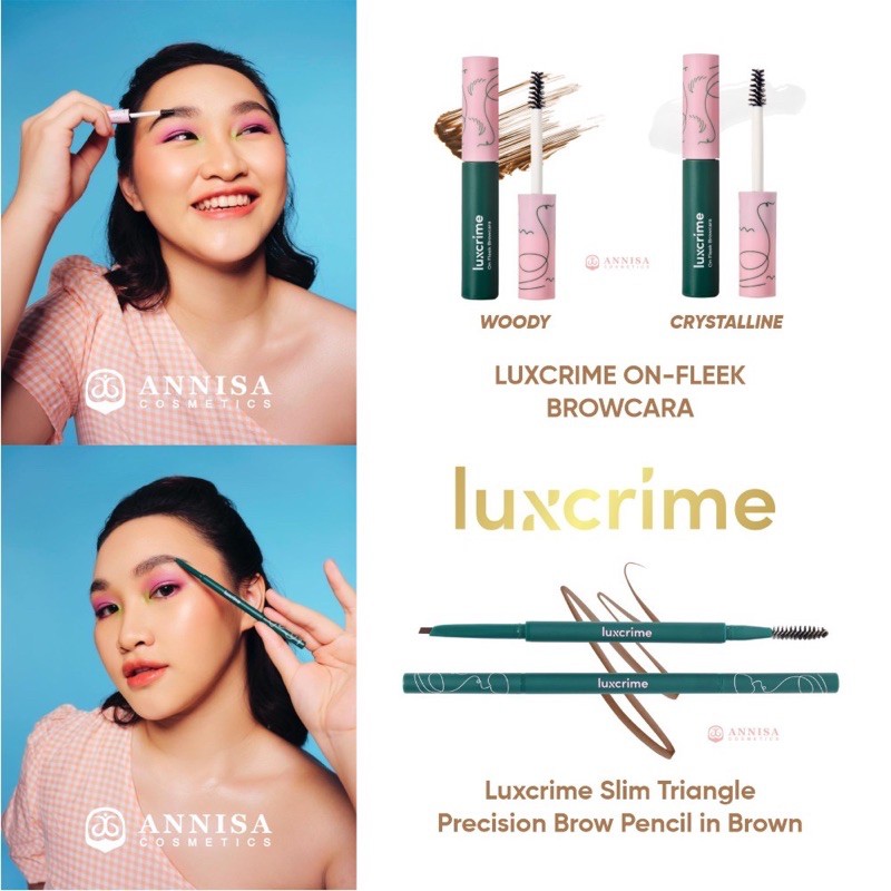 Luxcrime Slim Triangle Precision Brow Pencil | Luxcrime On Fleek Browcara | Luxcrime Ultra Stay Eyeliner