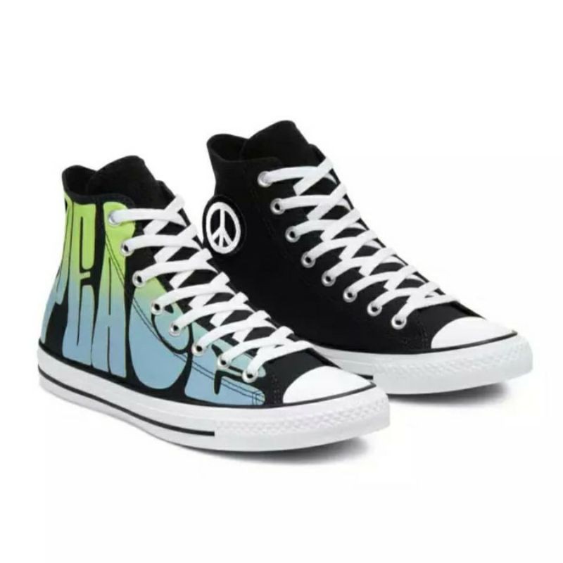 Converse Chuck Taylor All Star Peace Powered Black 167891C BNIB 100% ORIGINAL