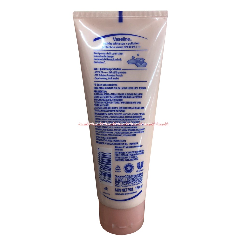 Vaseline Healthy White SPF 30 Serum 3x Whitening Restoring Vaselline Pink