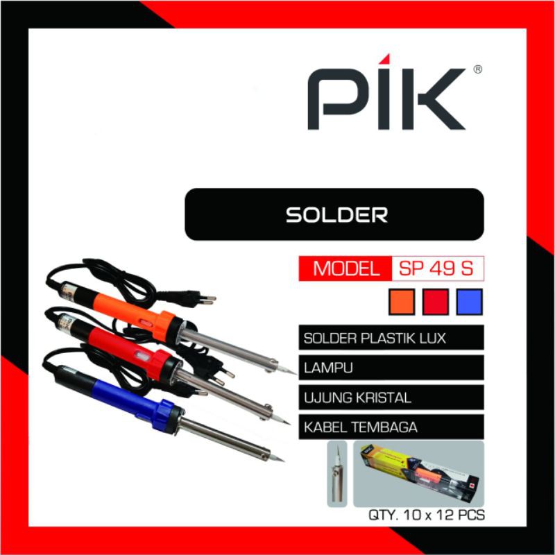 Solder plastik Solder pemanas timah+ lampu indikator 40w PIK