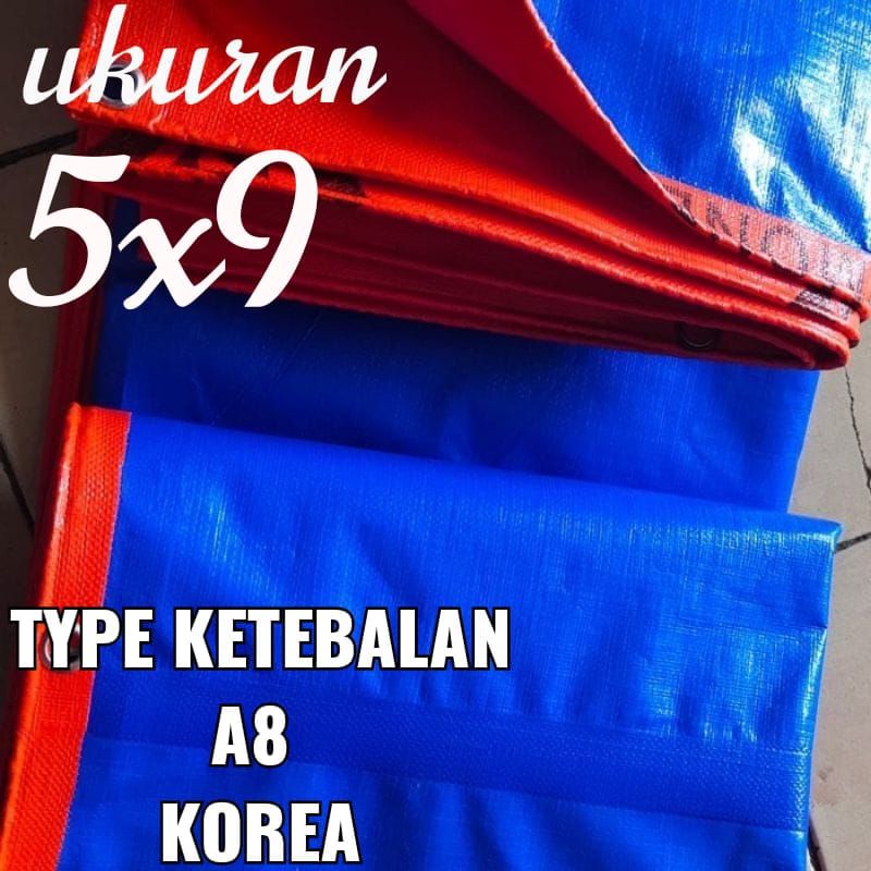 TERPAL PLASTIK A8 UKURAN 5X9 meter merk TRECK