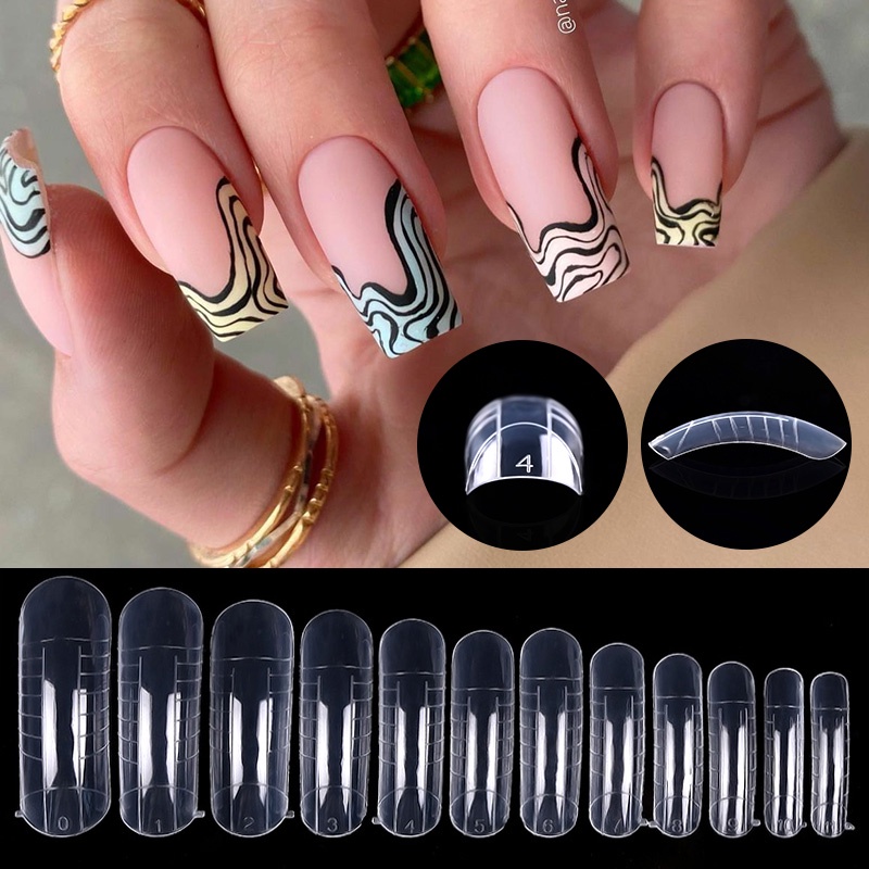 24pcs / Set Kuku Palsu Extension / Extension / Clipper / Brush UV Gel Untuk Nail Art / Manicure