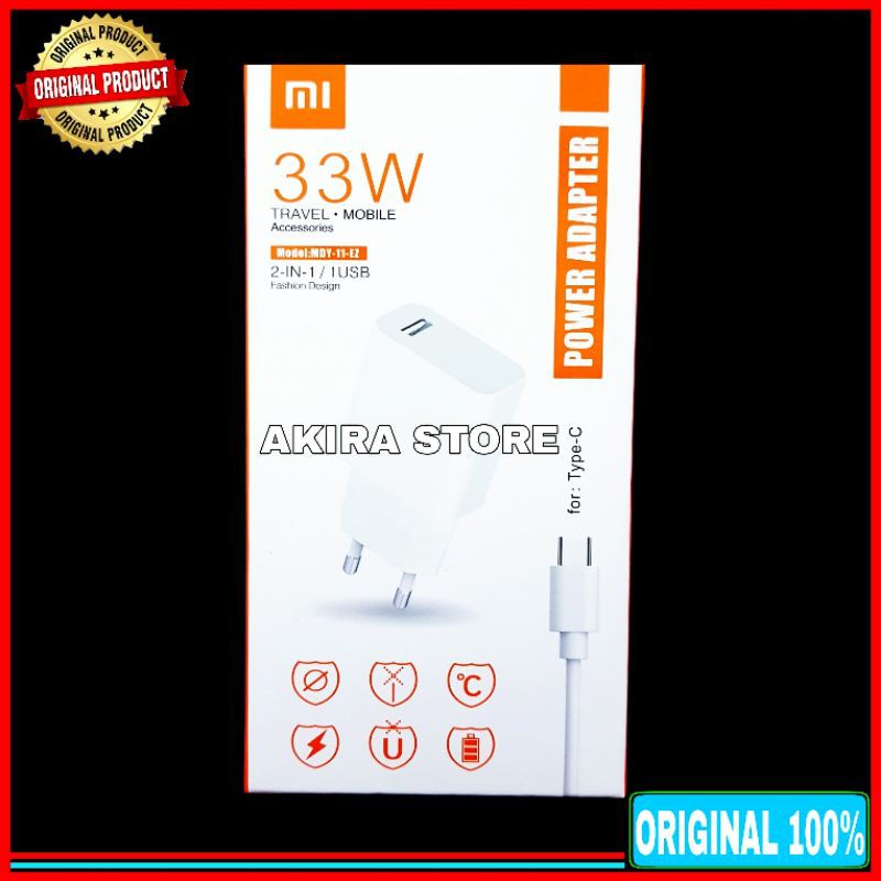 Charger Xiaomi Redmi 10X Pro TURBO CHARGE 33W Original 100% USB Type C