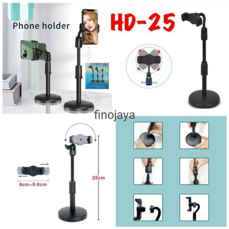 Holder Stand Hp HD-25 / Deskop Stand Support HD-25 / Phone Bracket Tiang