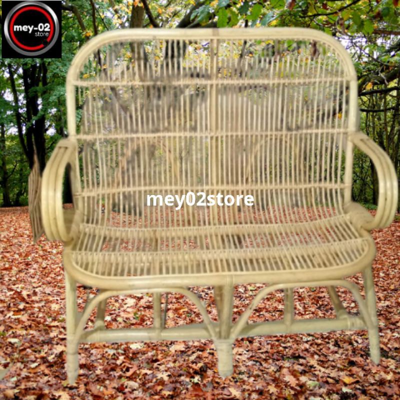 Kursi Teras/KursiTaman Pengki Panjang Asli Rotan