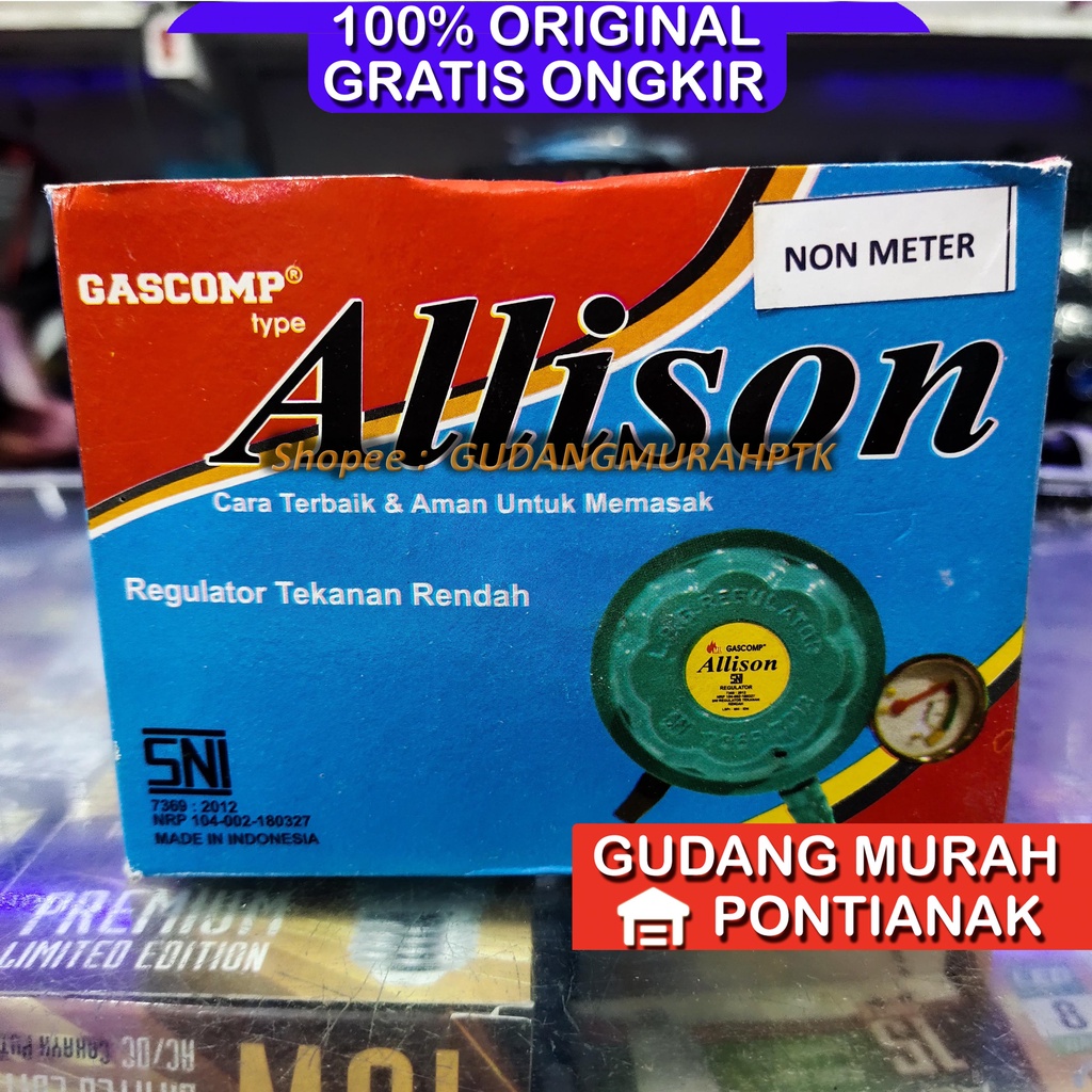 Regulator Gas ALS-3D Allison GASCOM kepala gas SNI