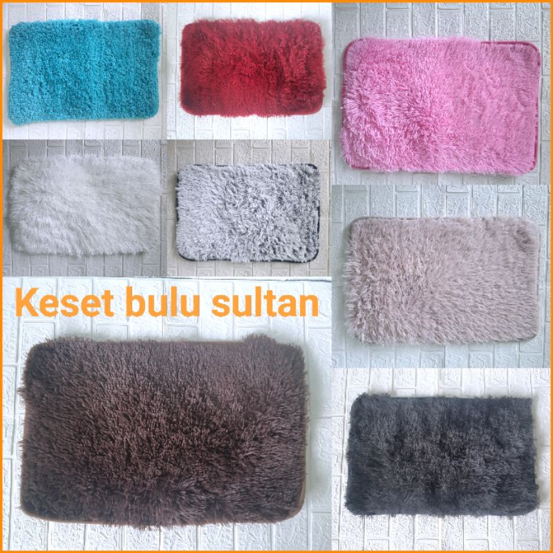 [COD] KESET BULU SULTAN HALUS DAN LEMBUT ANTI SLIP 40x60 - KESET LANTAI BULU HALUS