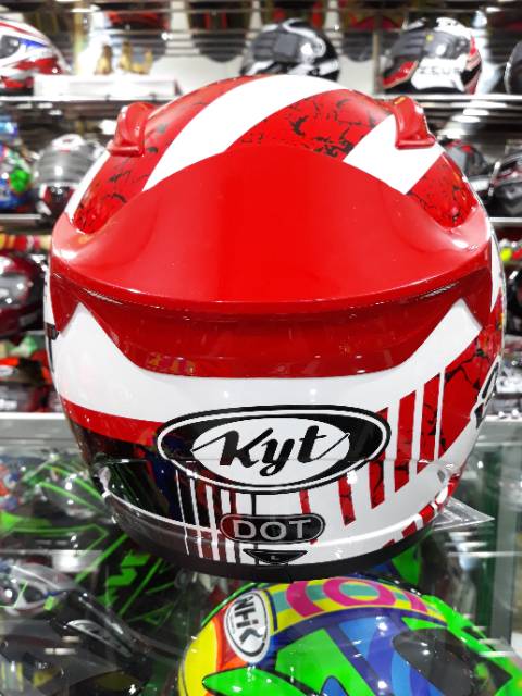 Helm KYT RC7 Motif Seri #17 Katana White / Red-3