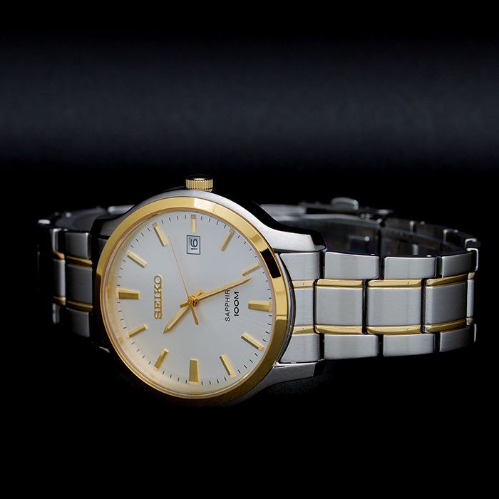 Seiko Mens SGEH42P1 Quartz Classic Gold Tone | Jam Pria SGEH42