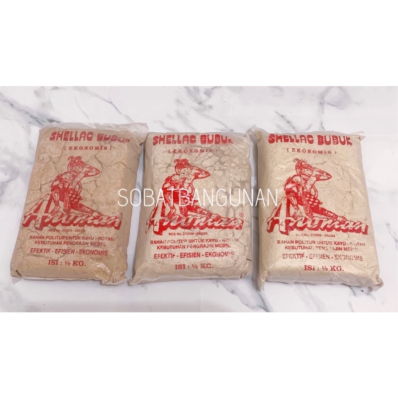 SHELLAC SHELLAK SIRLAK SERLAK BUBUK ANOMAN 500GR
