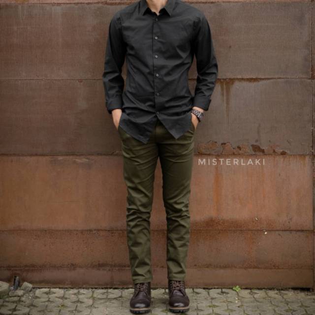 AIRBLACK DENIM TERLARIS / 784 VICTORY Celana chino pria panjang skinny semi slimfit cowo / cowok /