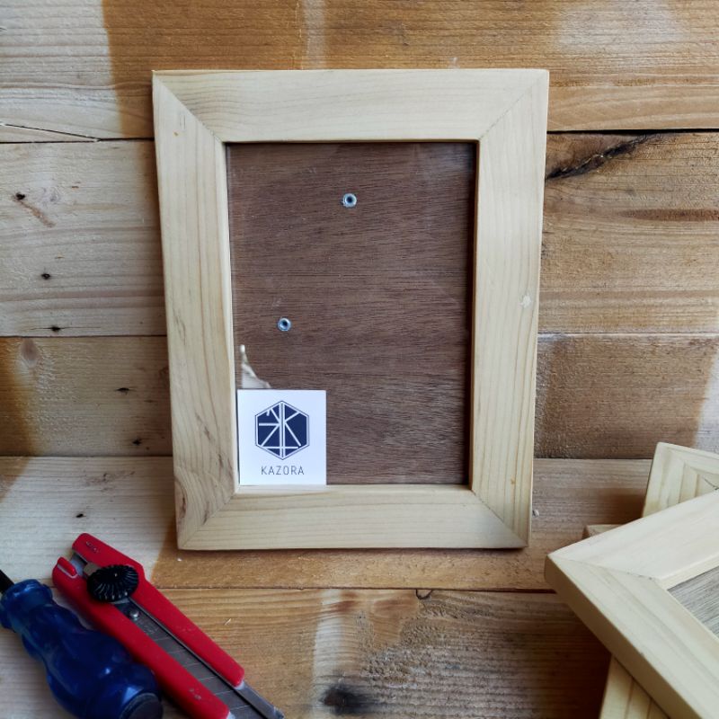 figura/pigura kayu/bingkai foto/bingkai kayu/bingkai foto jati belanda/frame foto ukuran 5R (12,5cm 