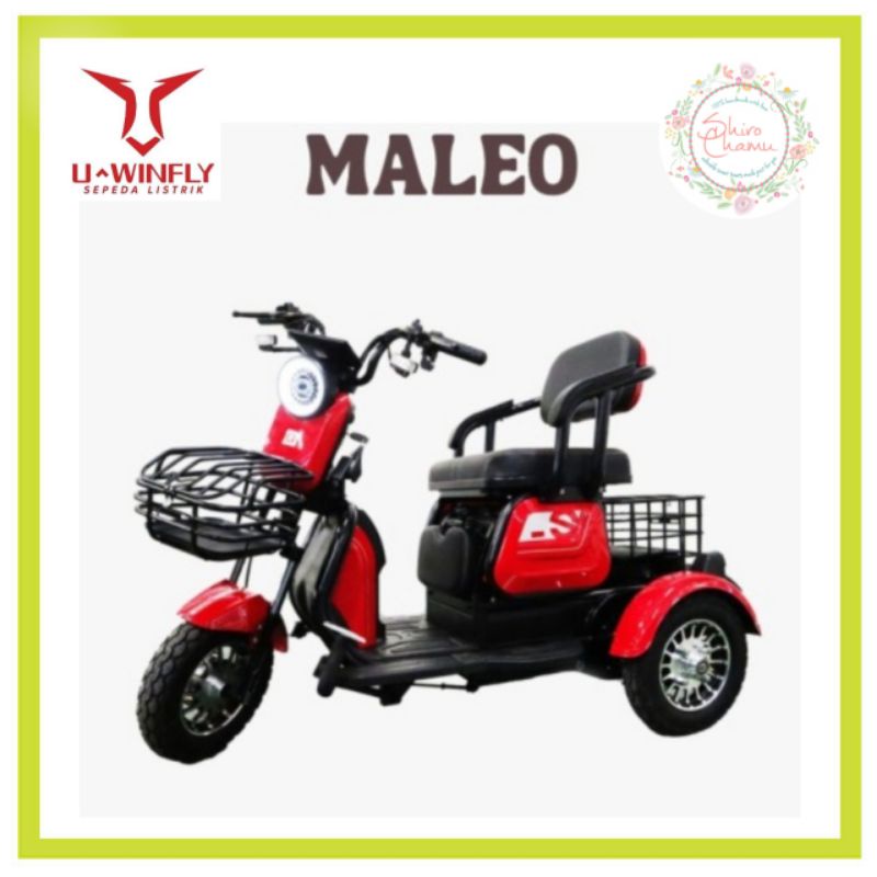 Uwinfly Sepeda Listrik Maleo 3 Roda Tiga New Electric Bike E-Bike Ebike