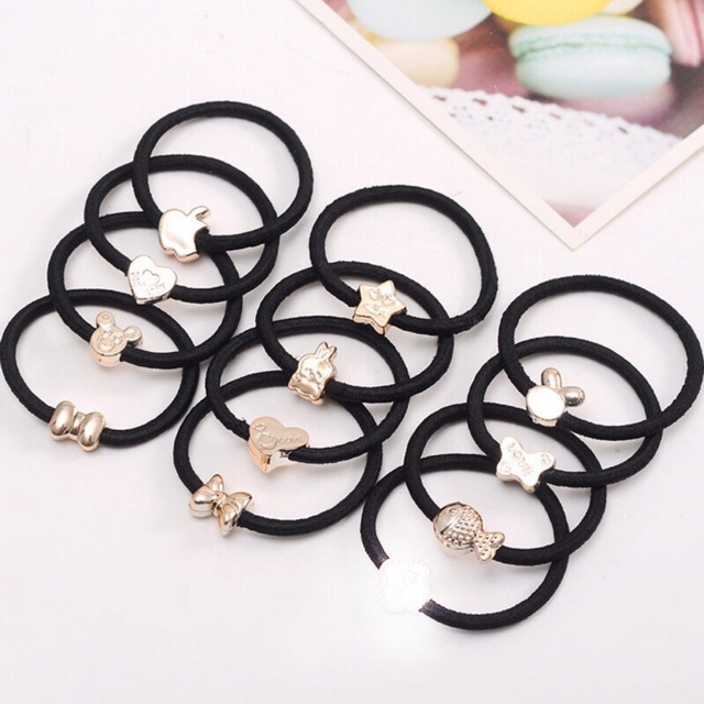 100pc Karet rambut korea ikat rambut korea karet gelang jewelery fashion wanita murah jepit rambut