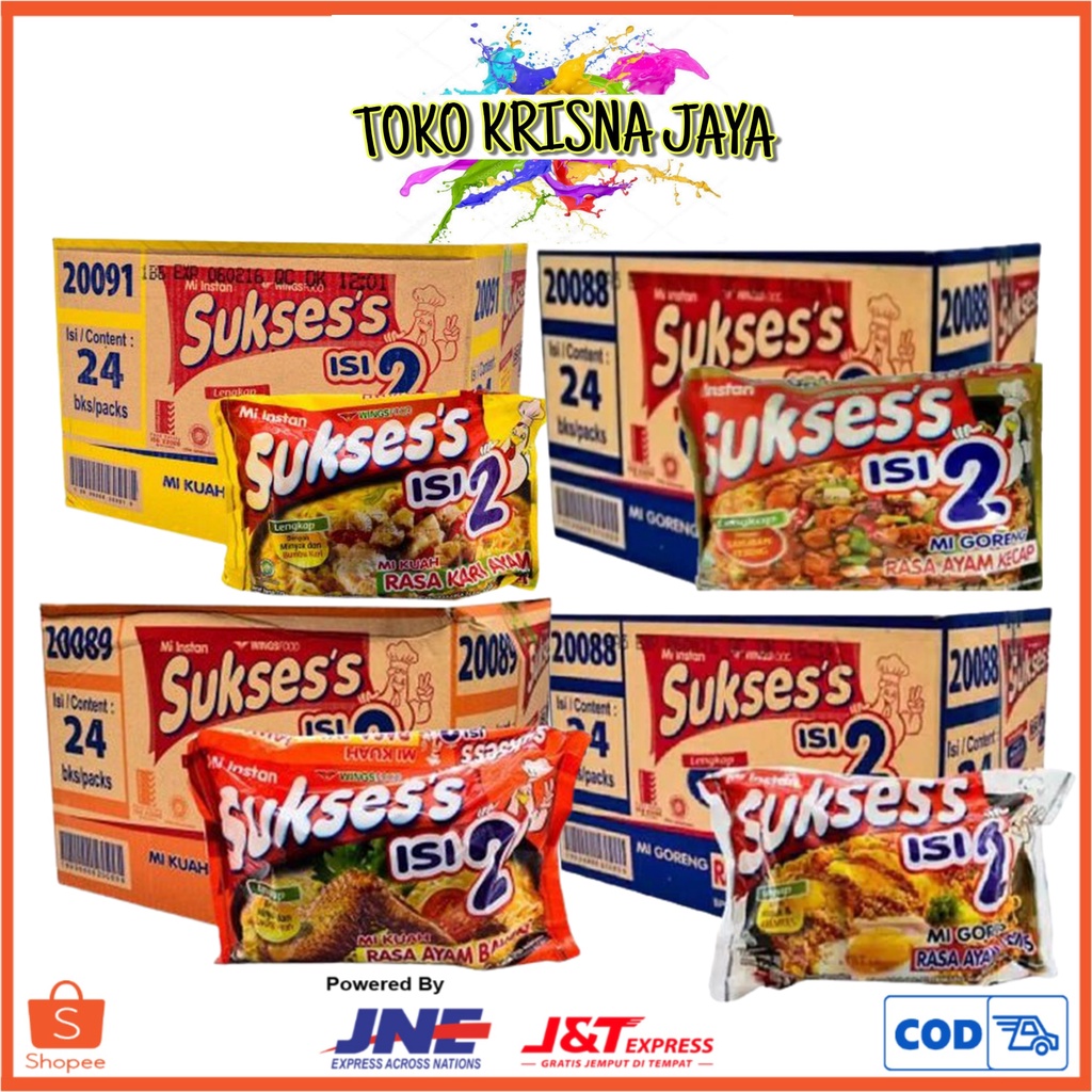 

MIE SUKSES'S ISI 2 KUAH RASA AYAM BAWANG | SOTO | KARI AYAM | GORENG RASA AYAM KREMES | AYAM KECAP DUS KARTON NETTO 5 PCS X 115 GR