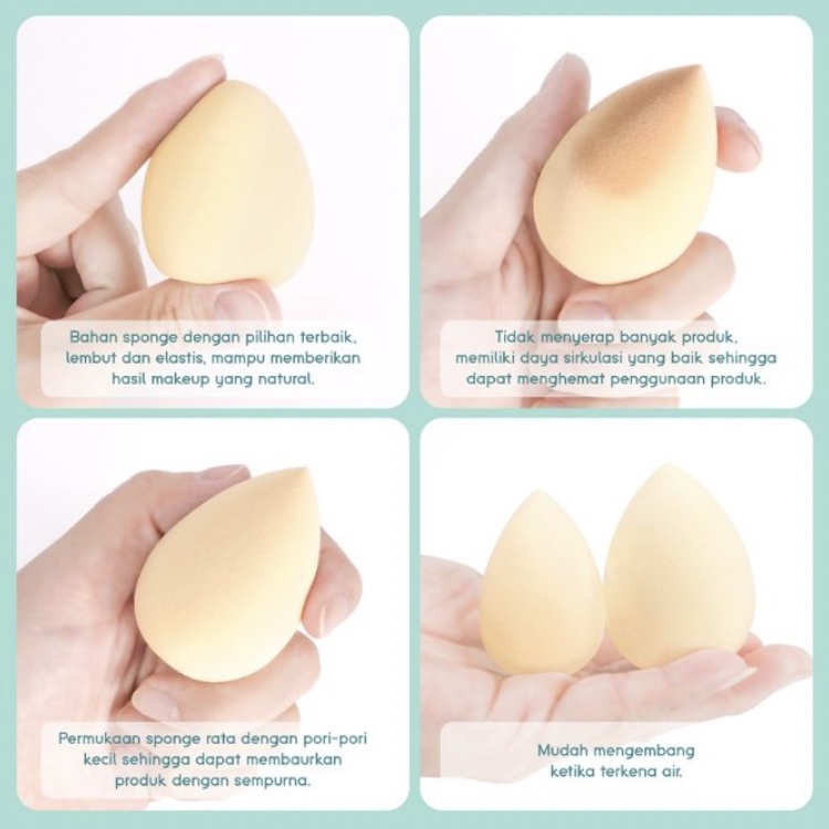 Make Up Sponge Set isi 4 Pcs Beauty Blender Box Best Quality XX051