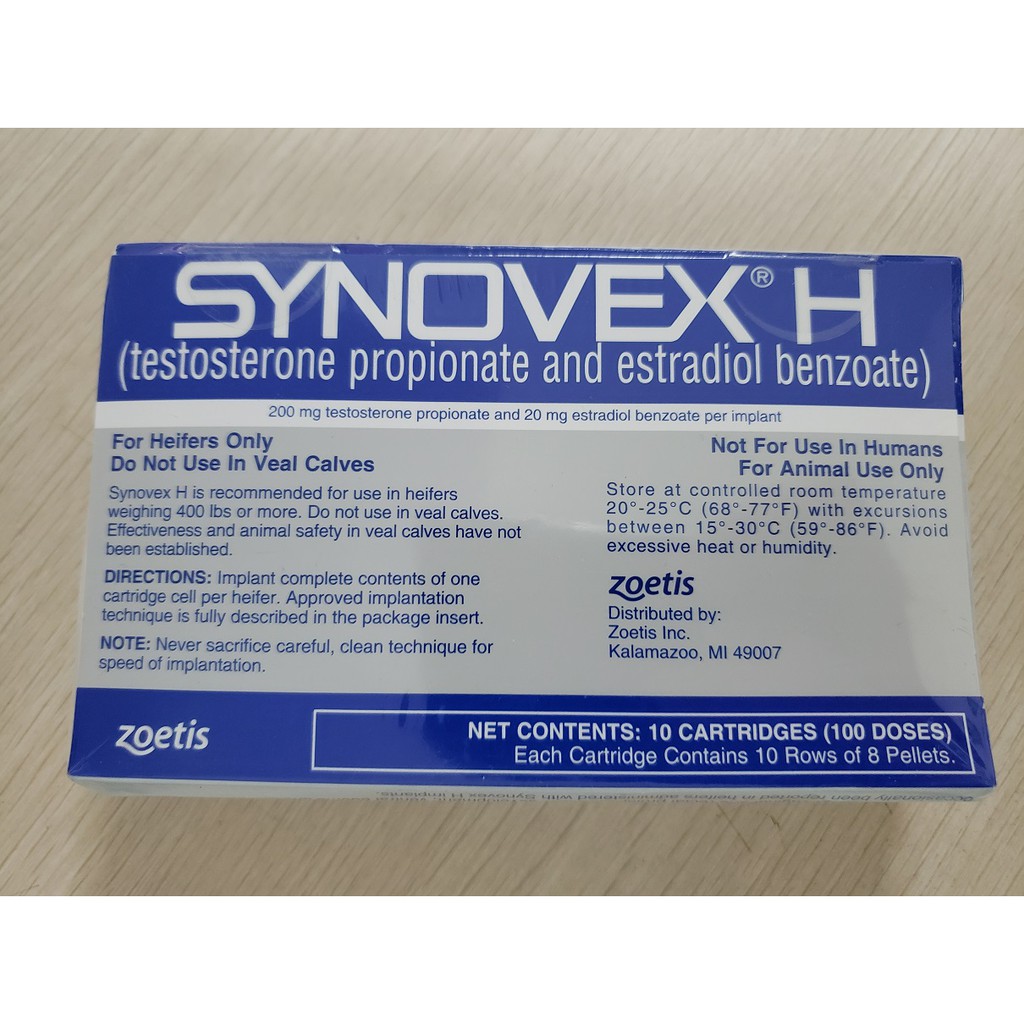Synovex H zoetis 100 ekor  -Untuk Betina Sapi-