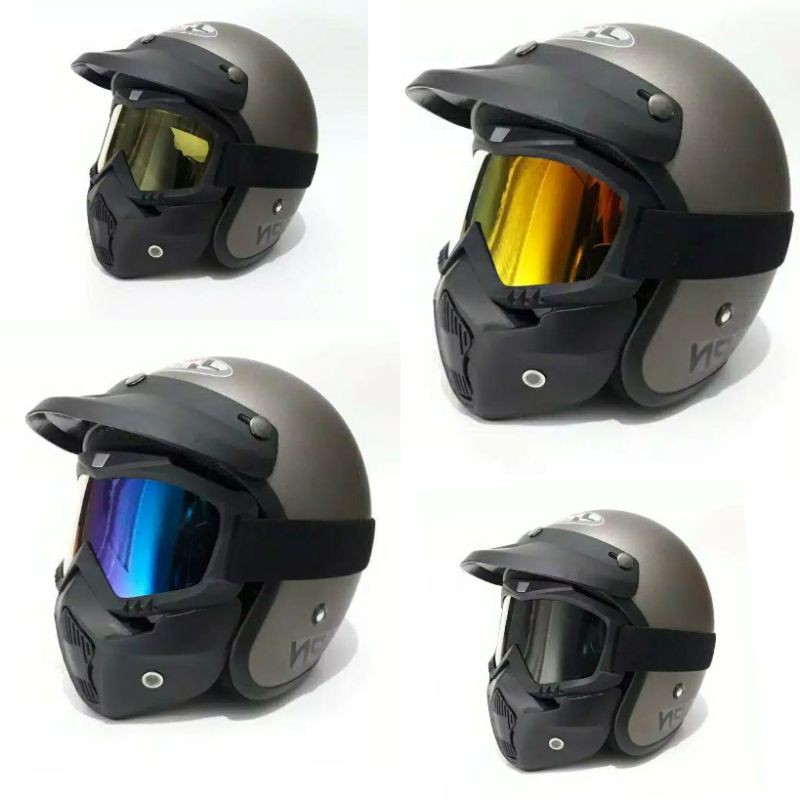 Helm Bogo Jpn Granito Doff Set Google Mask