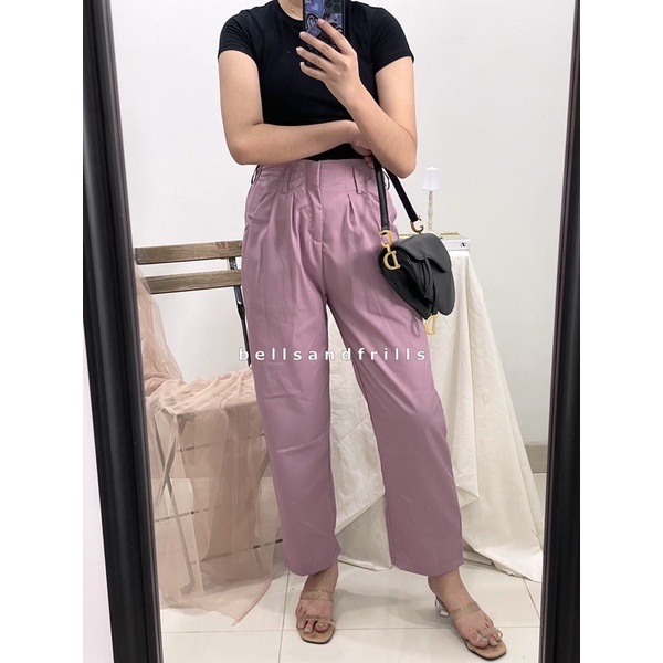 REYNA Celana Panjang Wanita / Kulot Korea Casual / Loose Pants P5