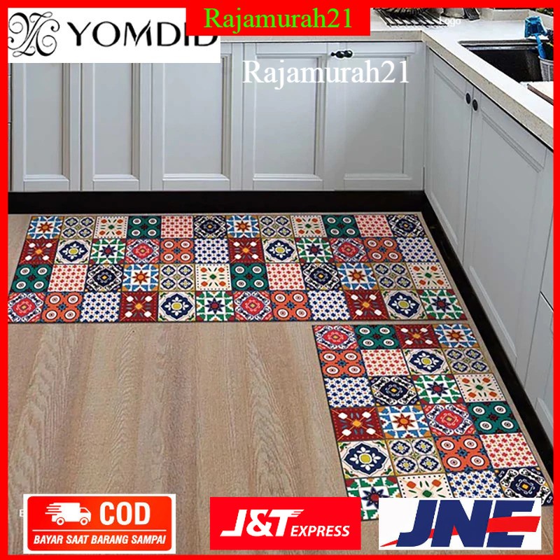 Keset Dapur Anti slip Living Room Kitchen Balcony Rug 40x120/40x60cm