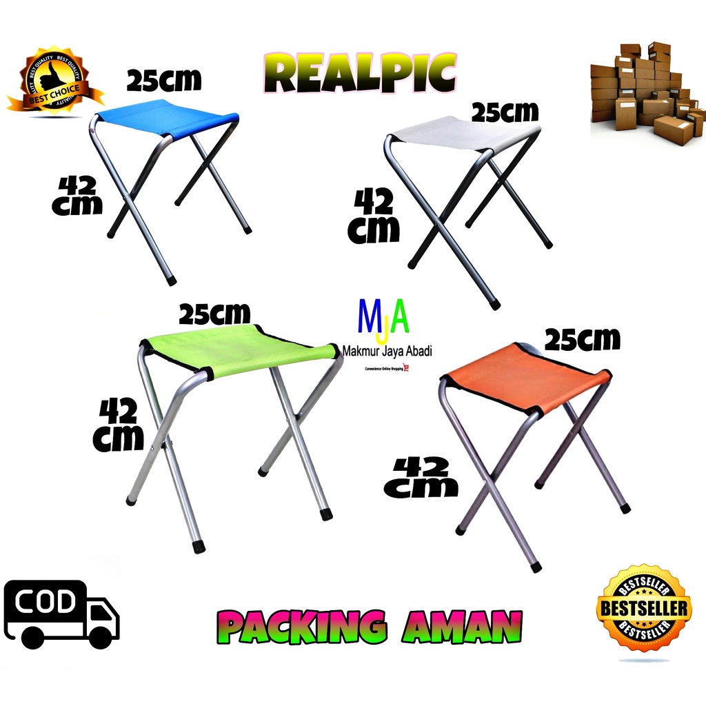 PROMO (BISA COD) KURSI LIPAT Bangku Memancing Piknik Camping Hiking Outdoor Fishing Mini Chair Serbaguna