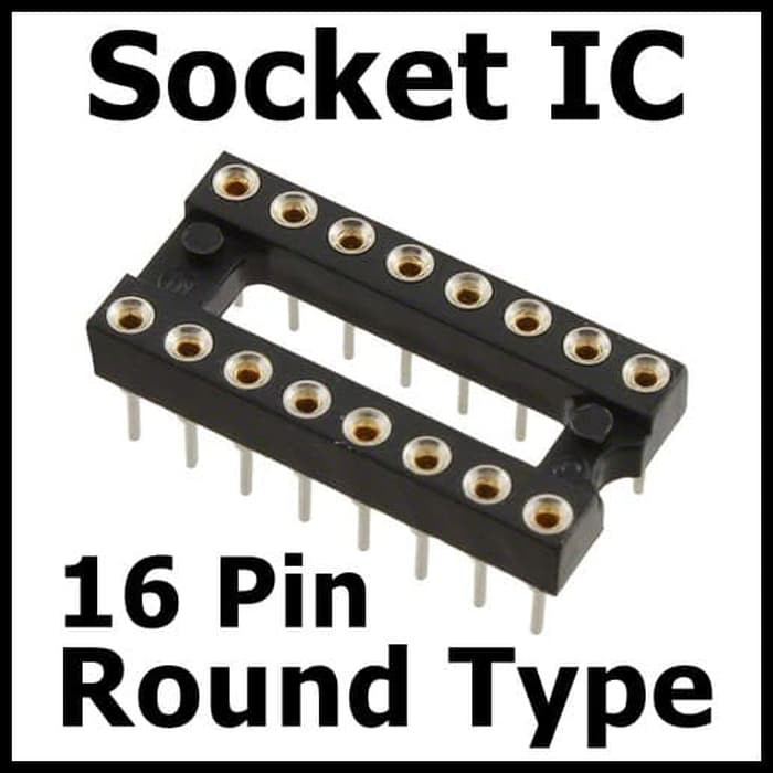 Socket IC 16 PIN 16PIN Round Bulat Adapter Soket DIP-16 DIP16 16P