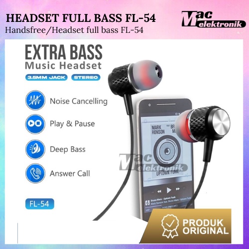 Headset Handsfree Stereo Bass Earphone FL-17 Earphone Headset