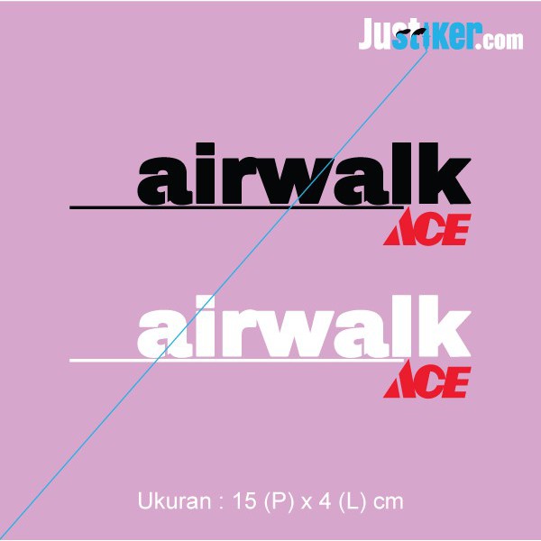 Airwalk Ace Logo Sticker Frame Sepeda, Sticker Sepeda Lipat Airwalk