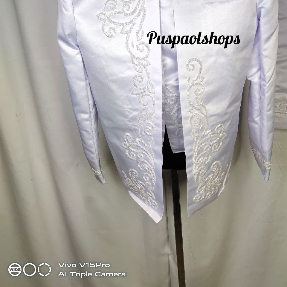 BASOFI PENGANTIN BRIDAL PAYET  JEPANG  ASAYO WARNA  PUTIH/ beskap sunda putih