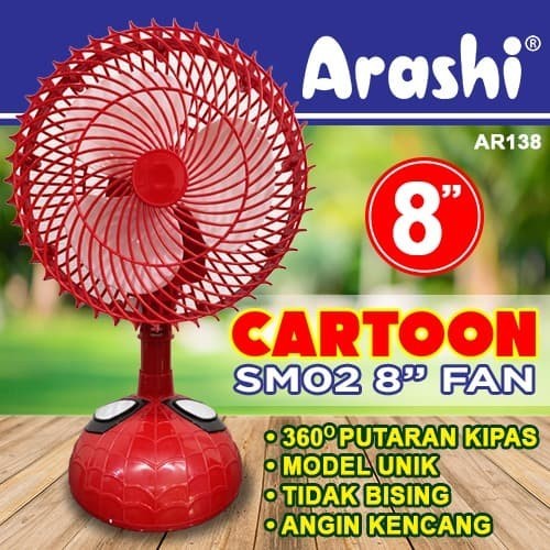 Desk Fan Arashi AR138 Kipas Angin Meja Arashi AR-138 - Cartoon