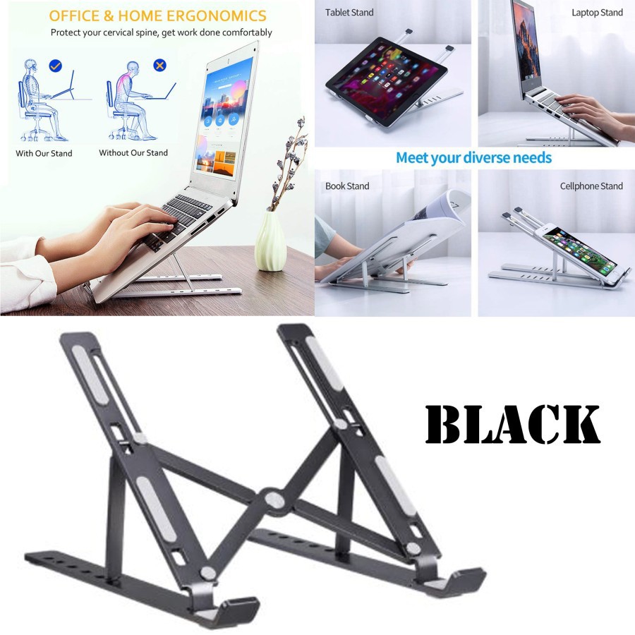 Holder Laptop Stand Macbook Notebook Ipad Dudukan Lipat Laptop PET Stand Lipat