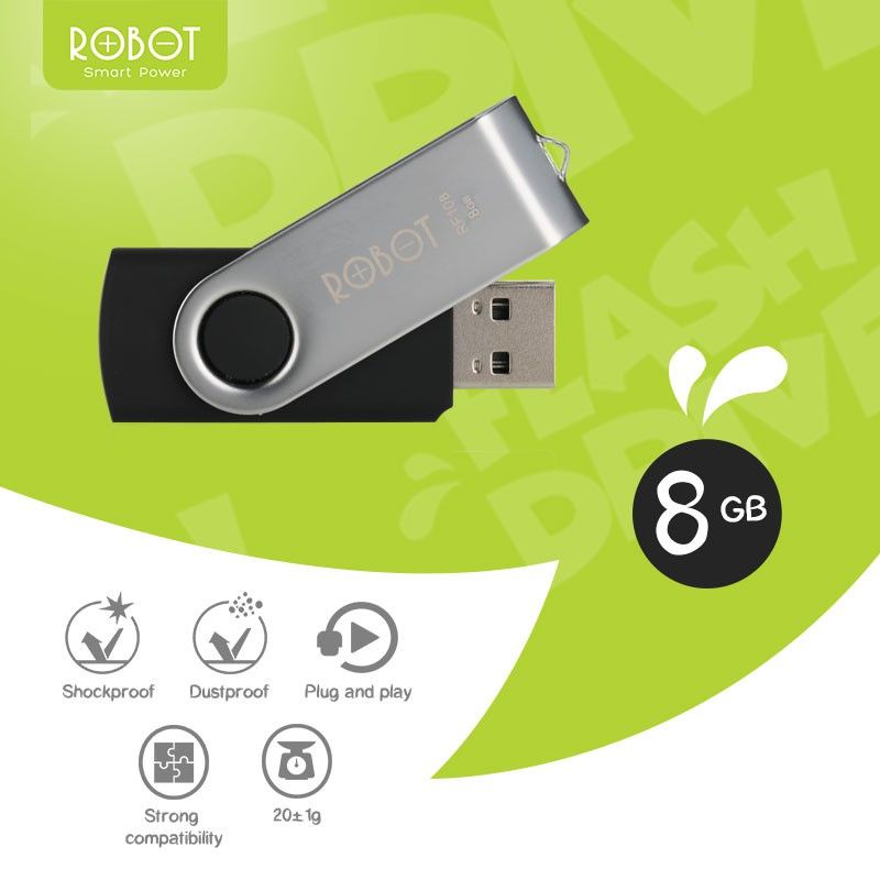 ROBOT RF108 8GB Flashdisk FlashDrive USB Drive Original
