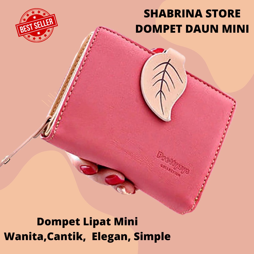 [BISA COD]!!! DOMPET DAUN MINI - Dompet Lipat Mini - Dompet Wanita