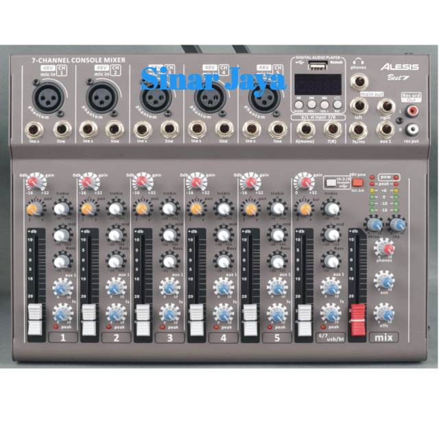 Mixer 7 channel  best 7 bluetooth usb recording