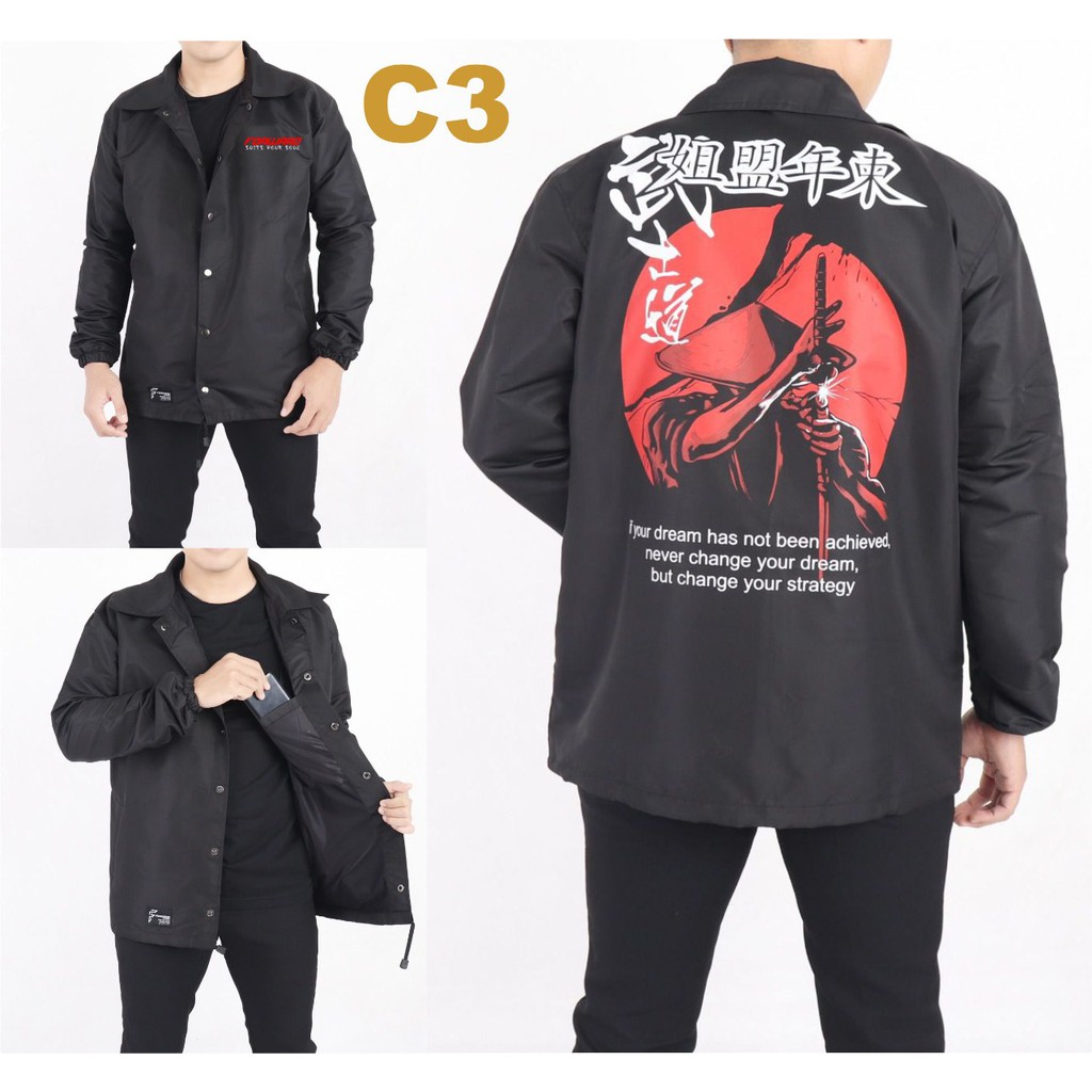 Jaket Coach Parasut Anime Samurai Original Forward