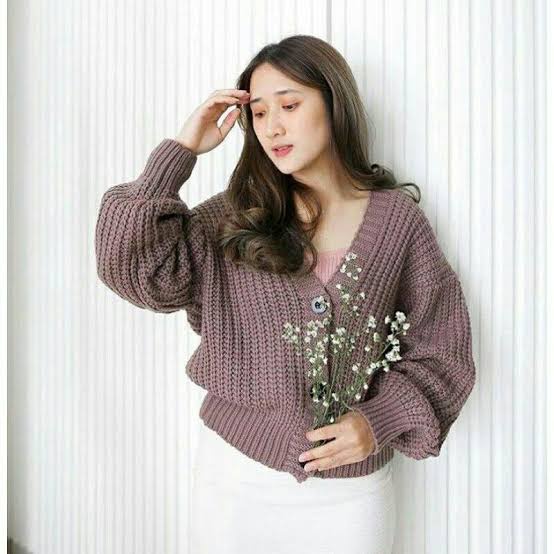 CARDIGAN RAJUT LENGAN PANJANG HITZ