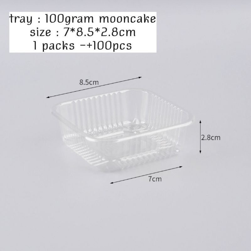 TRAY MOONCAKE MIKA MINI 50GR/80GR/100Gr/125gr -+100pcs/ pack