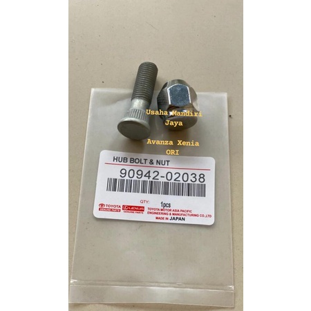 BAUT RODA AVANZA XENIA ORI + MUR RACING HUB BOLT NUT AVANZA ORI