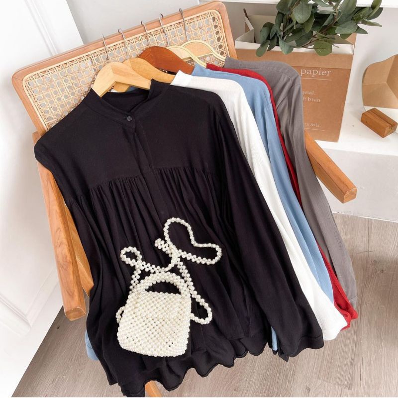 CRINCLE BLOUSE RAYON OVERSIZE LD ±130cm