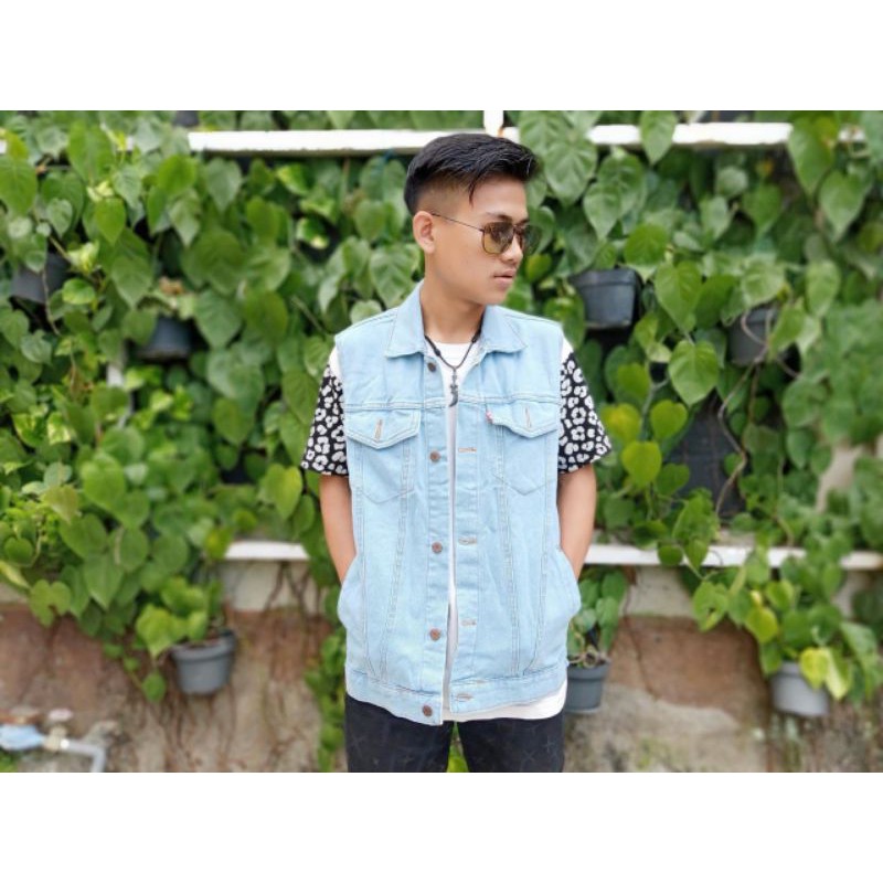 Jaket Jeans / Jaket Rompi / Rompi / Rompi Jeans / Rompi Jeans Denim Pria