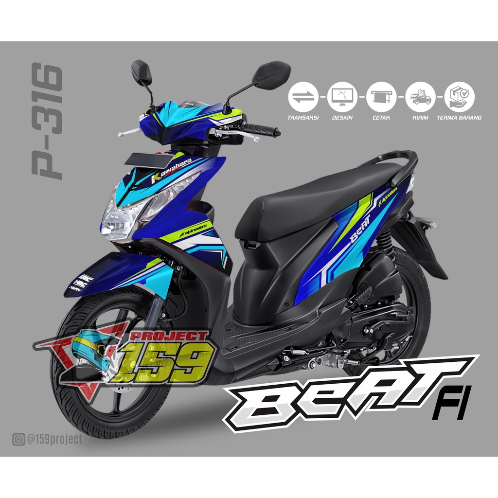 Stiker Motor Beat FI 2014 - P-Road Race Livery