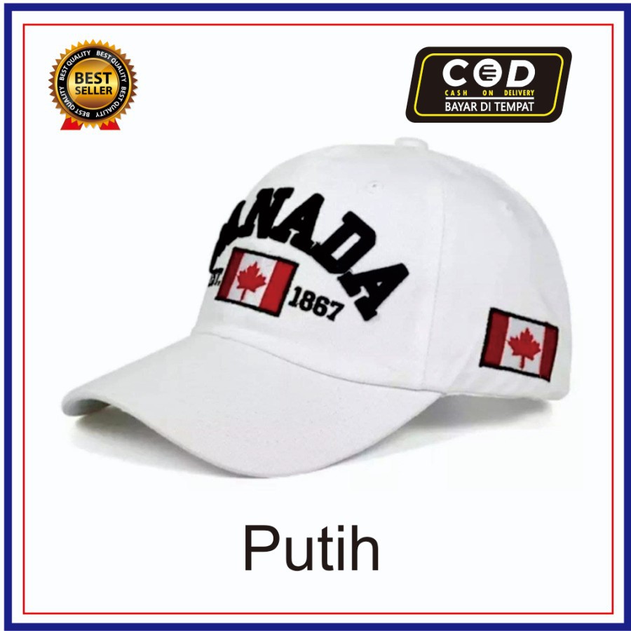 Topi Baseball Distro Canada// Topi Canada Bordir Terlaris// Topi Distro Fashion Pria Wanita.