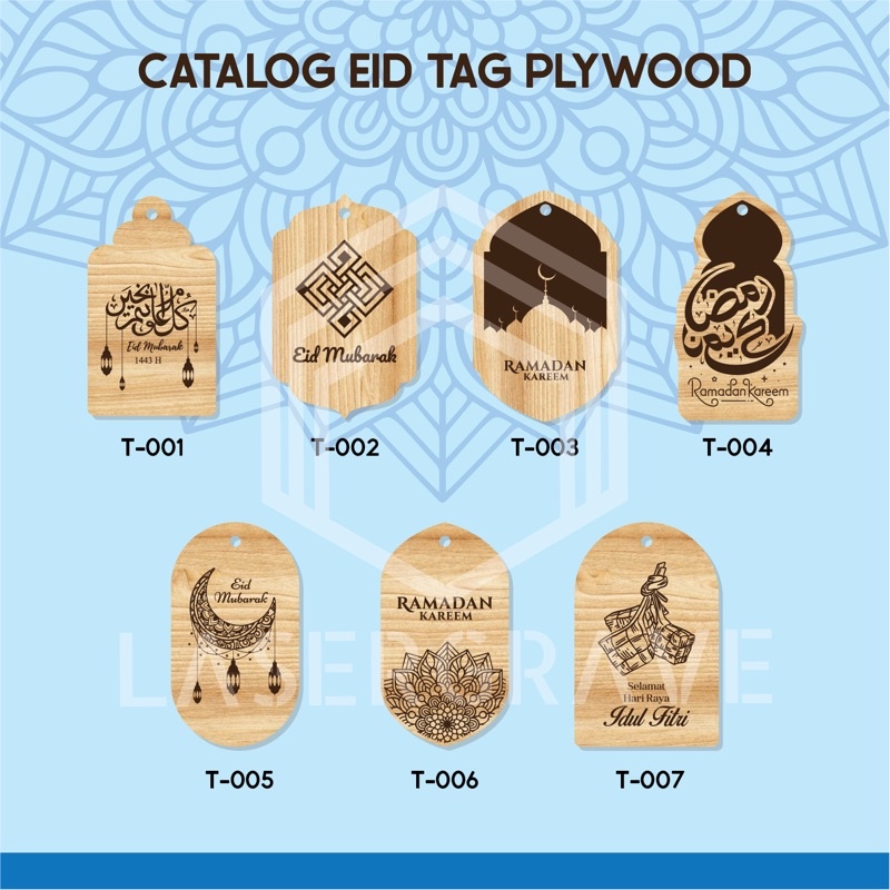 

HANG TAG LEBARAN IDUL FITRI - PARCEL HAMPERS - WOOD HANGTAG EID LEBARAN