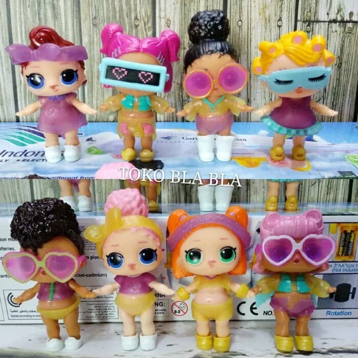 JK -  Lol surprise murah figure set terbaru isi 8 hiasan kue topper cake