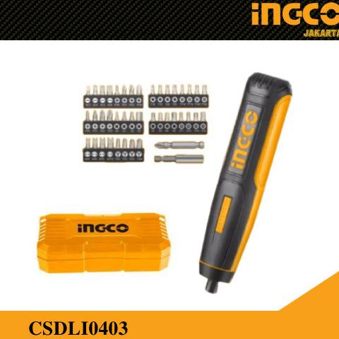 Obeng Listrik Mini (4V 4Nm) / Cordless Screwdriver Ingco Csdli0403