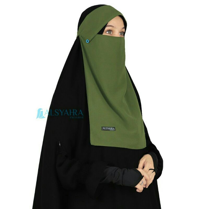 Alsyahra Exclusive Niqab Poni Kancing Raudhah Sifon Premium